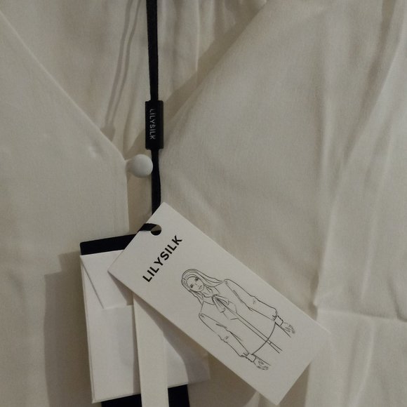 Lilysilk MIM Covered Button Silk Blouse - Picture 5 of 9